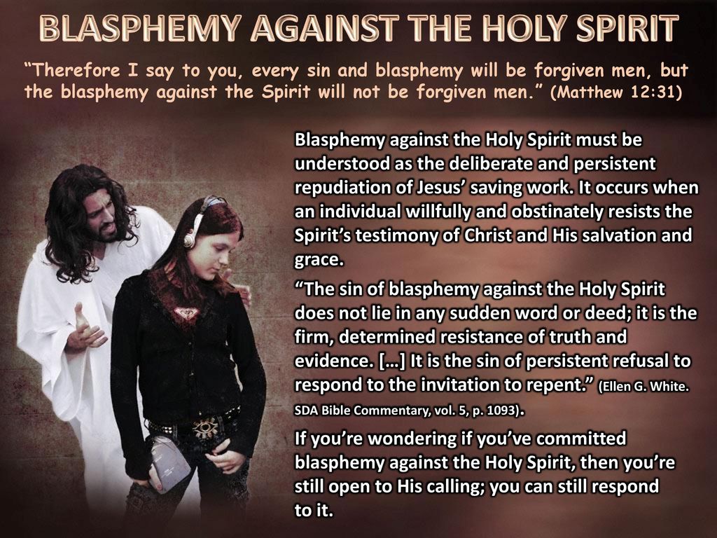 Que es blasfemia contra el espiritu santo